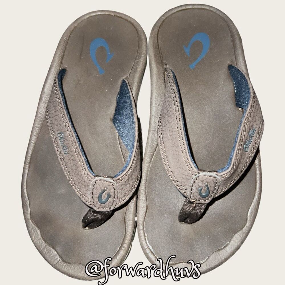 Olukai Kids Leather Sandals Size 11 - 12